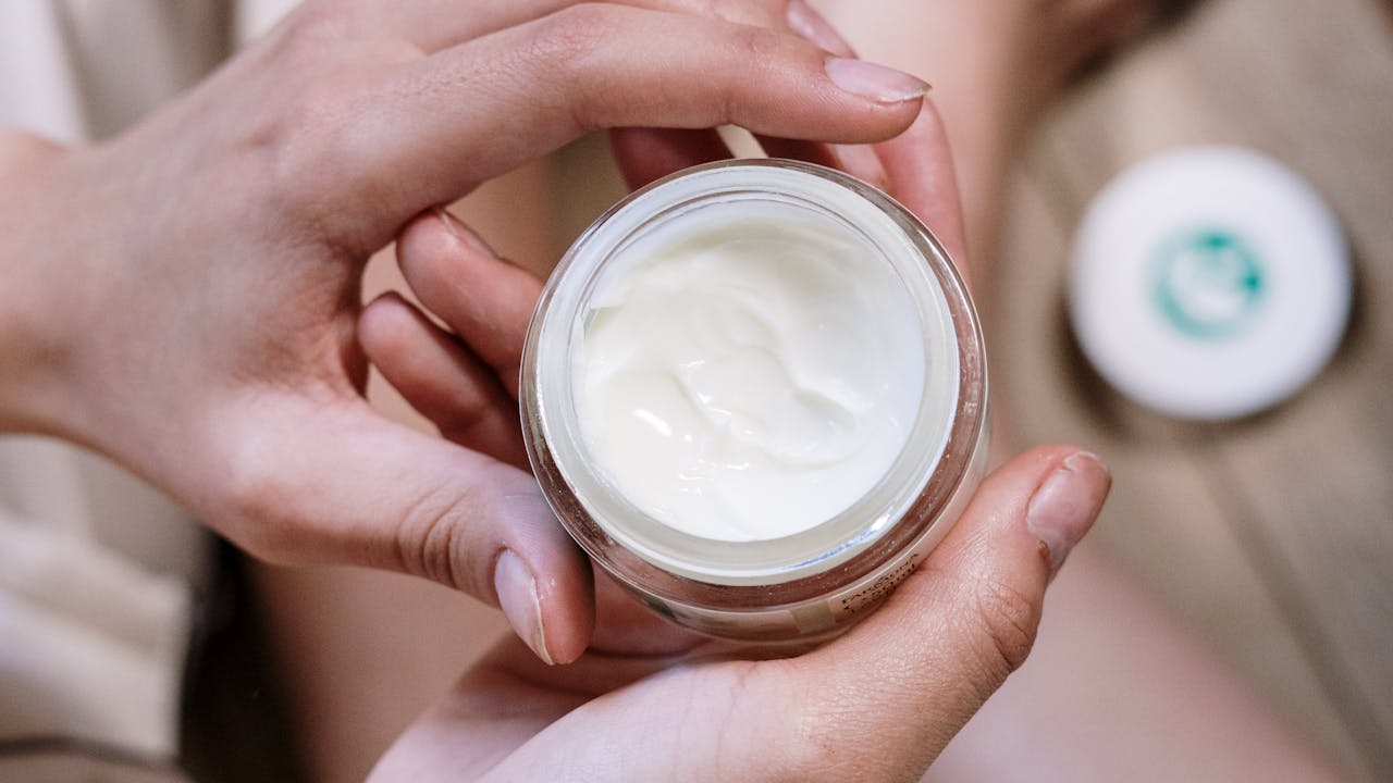 Dermatologist reviewing skin health, lab setting, scientific precision